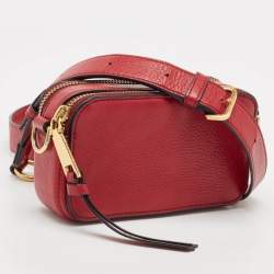 Marc Jacobs Red Leather Recruit Camera Crossbody Bag