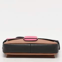 Marc Jacobs Multicolor Color Block Leather Flap Shoulder Bag