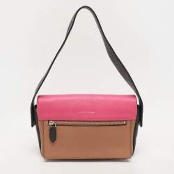 Marc Jacobs Multicolor Color Block Leather Flap Shoulder Bag