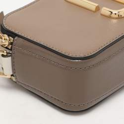 Marc Jacobs Brown/White Leather Snapshot Crossbody Bag