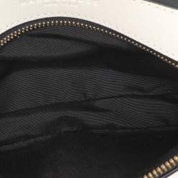 Marc Jacobs Brown/White Leather Snapshot Crossbody Bag