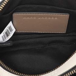 Marc Jacobs Brown/White Leather Snapshot Crossbody Bag