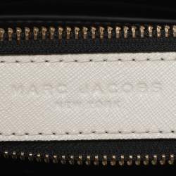 Marc Jacobs Brown/White Leather Snapshot Crossbody Bag