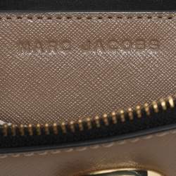 Marc Jacobs Brown/White Leather Snapshot Crossbody Bag