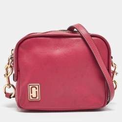 Marc Jacobs Pink Leather The Mini Squeeze Crossbody Bag