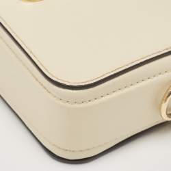 Marc Jacobs Beige/Black Patent Leather Snapshot Crossbody Bag
