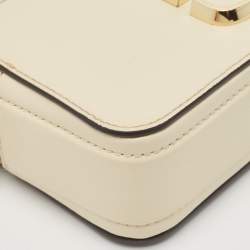 Marc Jacobs Beige/Black Patent Leather Snapshot Crossbody Bag