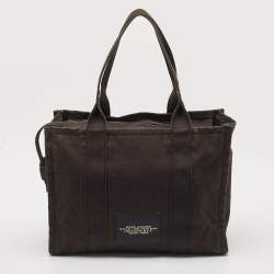 Pre Owned Marc Jacobs Black Canvas Large The Tote Bag