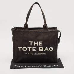 Pre Owned Marc Jacobs Black Canvas Large The Tote Bag