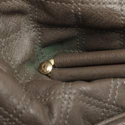 Marc Jacobs Brown Quilted Leather Stam Satchel