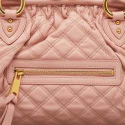 Marc Jacobs Blush Pink Quilted Leather Stam Satchel