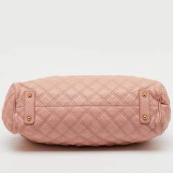 Marc Jacobs Blush Pink Quilted Leather Stam Satchel
