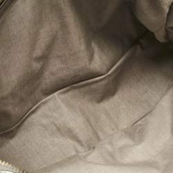 Marc Jacobs Grey Metallic Leather Double Zip Pocket Satchel