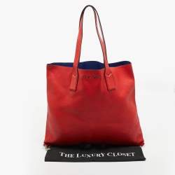 Marc Jacobs Red Faux Leather The Wingman Soft Tote