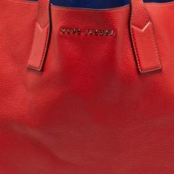Marc Jacobs Red Faux Leather The Wingman Soft Tote