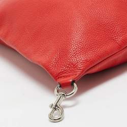 Marc Jacobs Red Faux Leather The Wingman Soft Tote