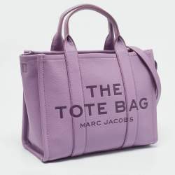Pre Owned Marc Jacobs Purple Leather Medium The Tote Bag