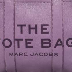 Pre Owned Marc Jacobs Purple Leather Medium The Tote Bag