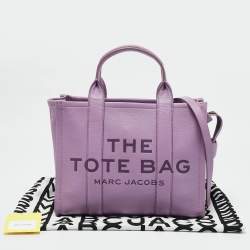 Pre Owned Marc Jacobs Purple Leather Medium The Tote Bag