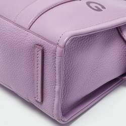 Pre Owned Marc Jacobs Purple Leather Medium The Tote Bag