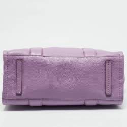 Pre Owned Marc Jacobs Purple Leather Medium The Tote Bag
