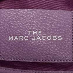 Pre Owned Marc Jacobs Purple Leather Medium The Tote Bag