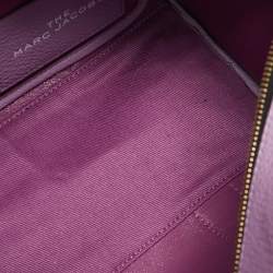 Pre Owned Marc Jacobs Purple Leather Medium The Tote Bag
