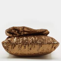 Marc Jacobs Brown Sequin and Leather Robert Duffy Hobo
