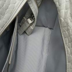 Pre Owned Marc Jacobs Mint Green Alligator Embossed Leather Small The Tote Bag