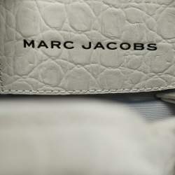 Pre Owned Marc Jacobs Mint Green Alligator Embossed Leather Small The Tote Bag