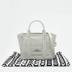 Pre Owned Marc Jacobs Mint Green Alligator Embossed Leather Small The Tote Bag