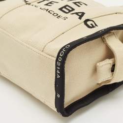 Marc Jacobs Beige/Black Canvas Small The Tote Bag