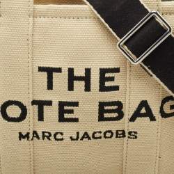 Marc Jacobs Beige/Black Canvas Small The Tote Bag