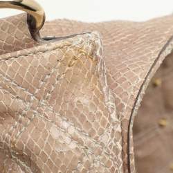 Marc Jacobs Beige Python Embossed Leather Stardust Beat Shoulder Bag