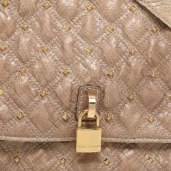 Marc Jacobs Beige Python Embossed Leather Stardust Beat Shoulder Bag