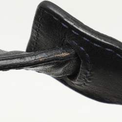 Pre Owned Marc Jacobs Navy Blue/Black Leather Thompson Top Handle Bag