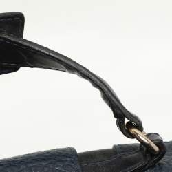 Pre Owned Marc Jacobs Navy Blue/Black Leather Thompson Top Handle Bag