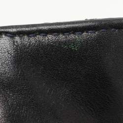 Pre Owned Marc Jacobs Navy Blue/Black Leather Thompson Top Handle Bag