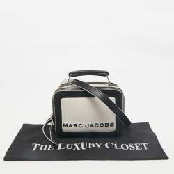Pre Owned Marc Jacobs Black/White Leather The Mini Box Bag