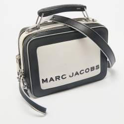 Pre Owned Marc Jacobs Black/White Leather The Mini Box Bag