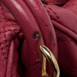 Marc Jacobs Pink Quilted Leather Stam Satchel