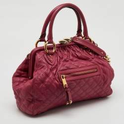 Marc Jacobs Pink Quilted Leather Stam Satchel