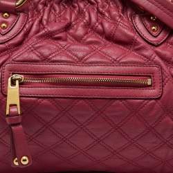 Marc Jacobs Pink Quilted Leather Stam Satchel