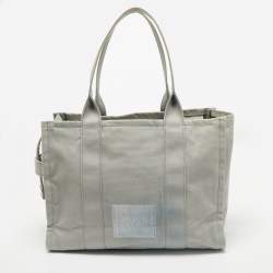مملوكة مسبقًا Marc Jacobs Grey Canvas Large The Tote Bag