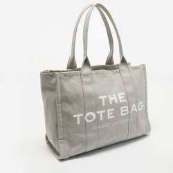 مملوكة مسبقًا Marc Jacobs Grey Canvas Large The Tote Bag