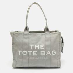 مملوكة مسبقًا Marc Jacobs Grey Canvas Large The Tote Bag
