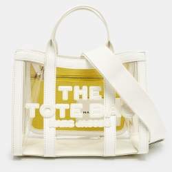 Marc Jacobs White/Clear PVC and Leather Small The Tote Bag