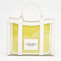 Marc Jacobs White/Clear PVC and Leather Small The Tote Bag