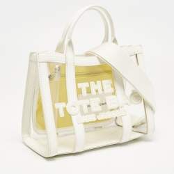 Marc Jacobs White/Clear PVC and Leather Small The Tote Bag