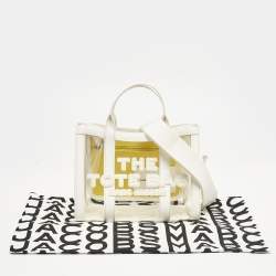 Marc Jacobs White/Clear PVC and Leather Small The Tote Bag